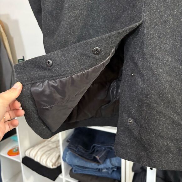 Men's Black wool Coat T Tech by TUMI winter weatherproof coat layered - Picture 8 of 14